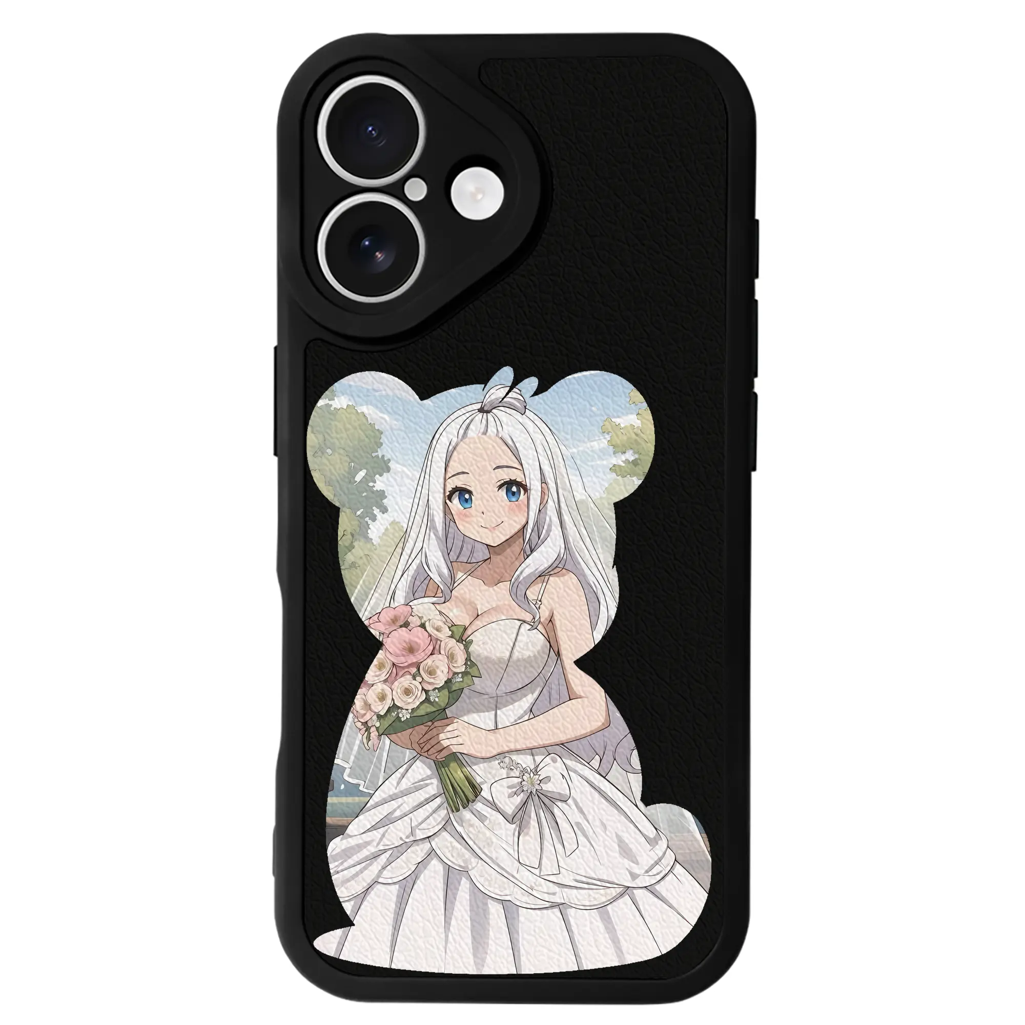 フェアリーテイル グッズ ミラジェーン・ストラウス - IPhone 16シリーズ対応 ・ シリコンスマホケース ・ レザー調 ・ 高精度フィット ・ 耐衝撃 ・ ワイヤレス充電対応 ・ 精密カット